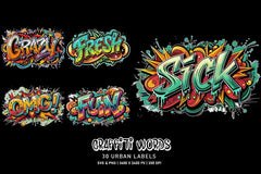 Graffiti Words - CraftNest - Digital Crafting and Art