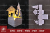 Grandparents Couple Papercut Lantern Clipart Bundle