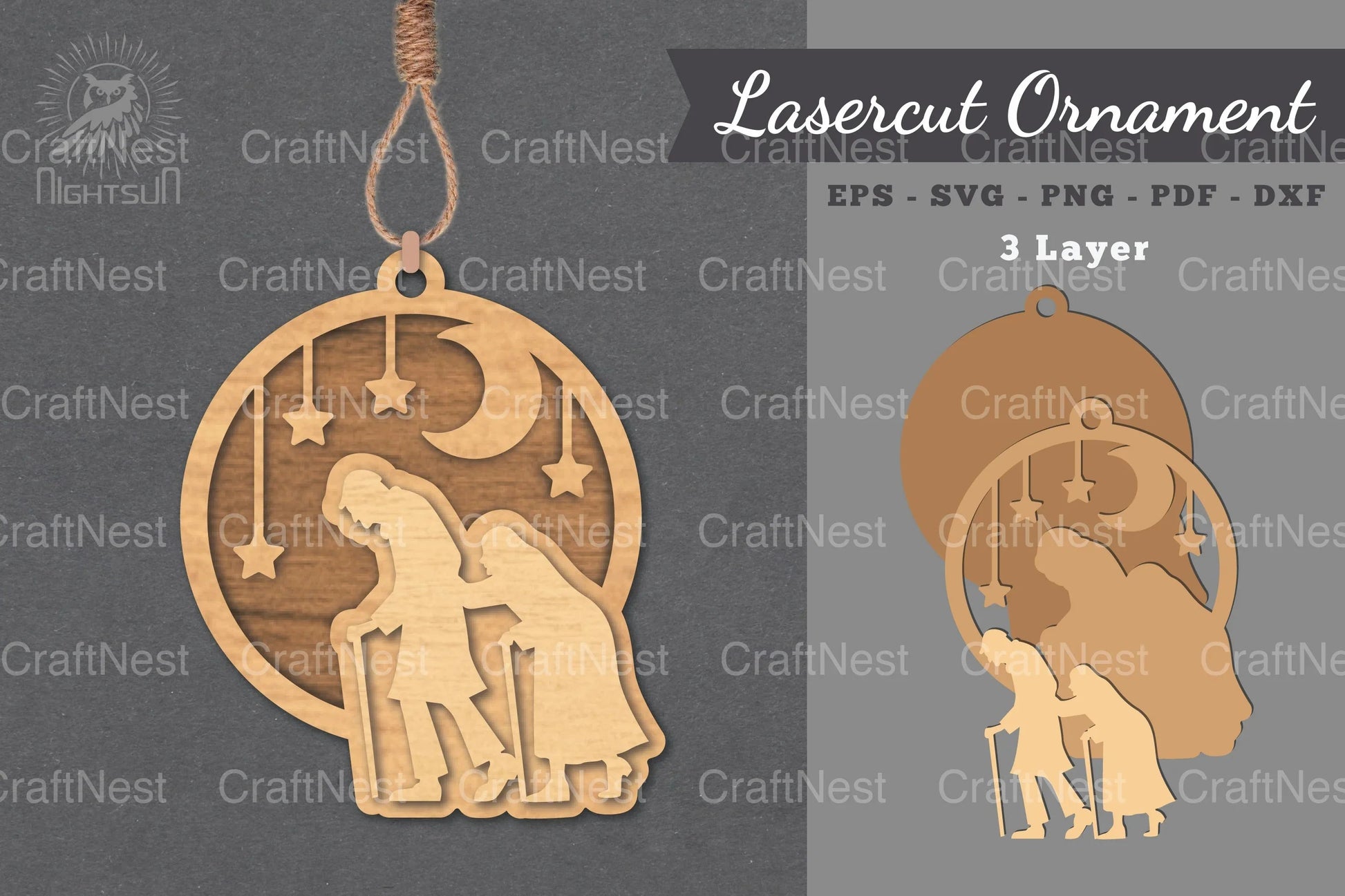 Grandparents Love Laser Cut Ornament Clipart Bundle - CraftNest - Digital Crafting and Art