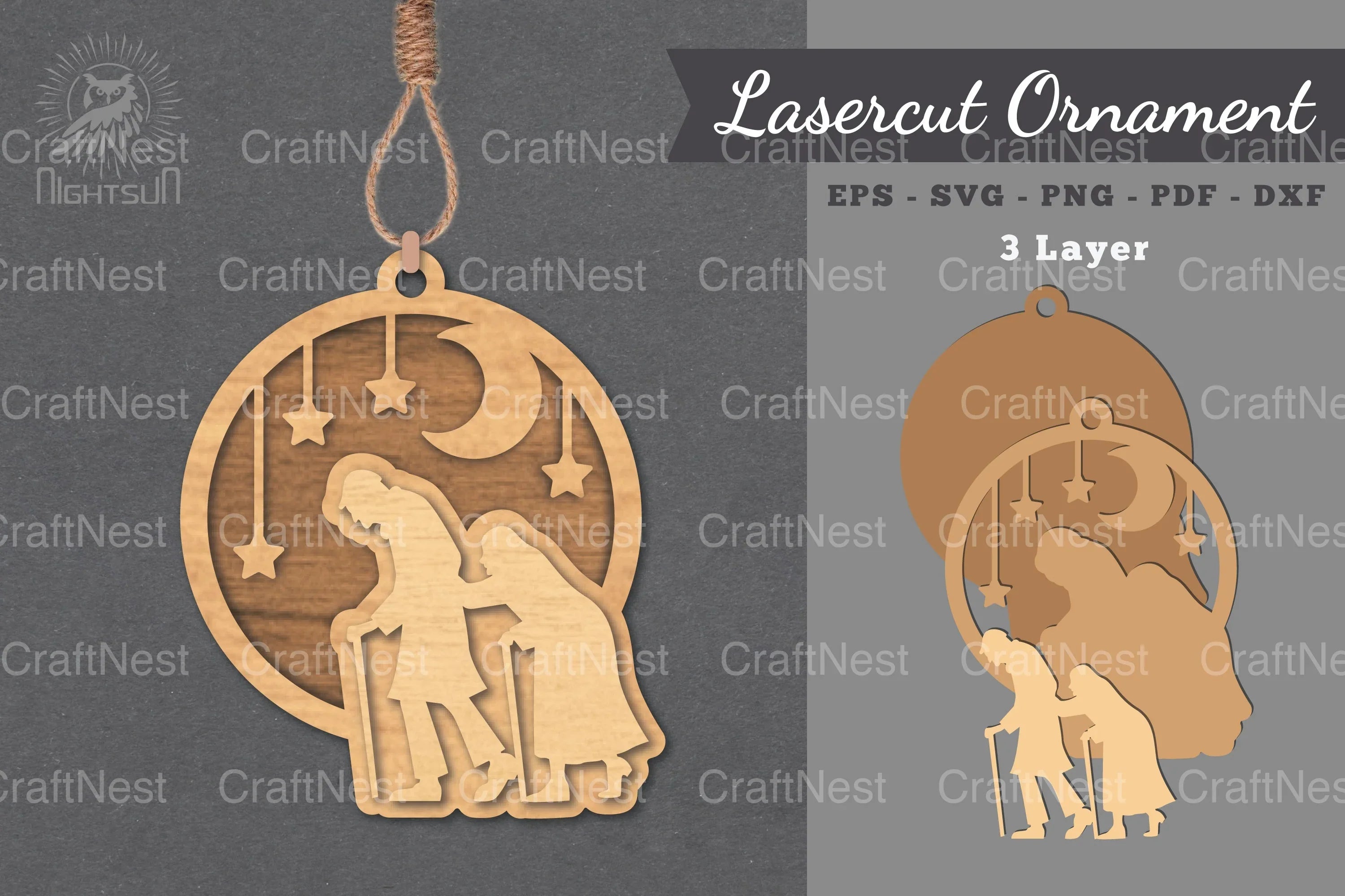Grandparents Love Laser Cut Ornament Clipart Bundle - CraftNest - Digital Crafting and Art