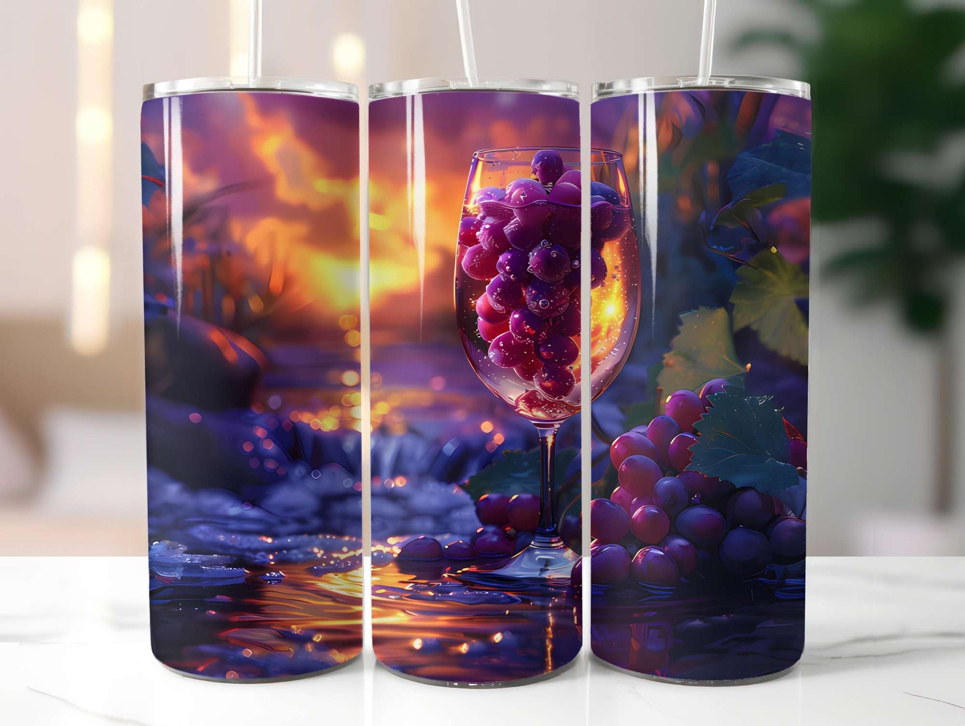 Grape 3 Tumbler Wrap - CraftNest - Digital Crafting and Art