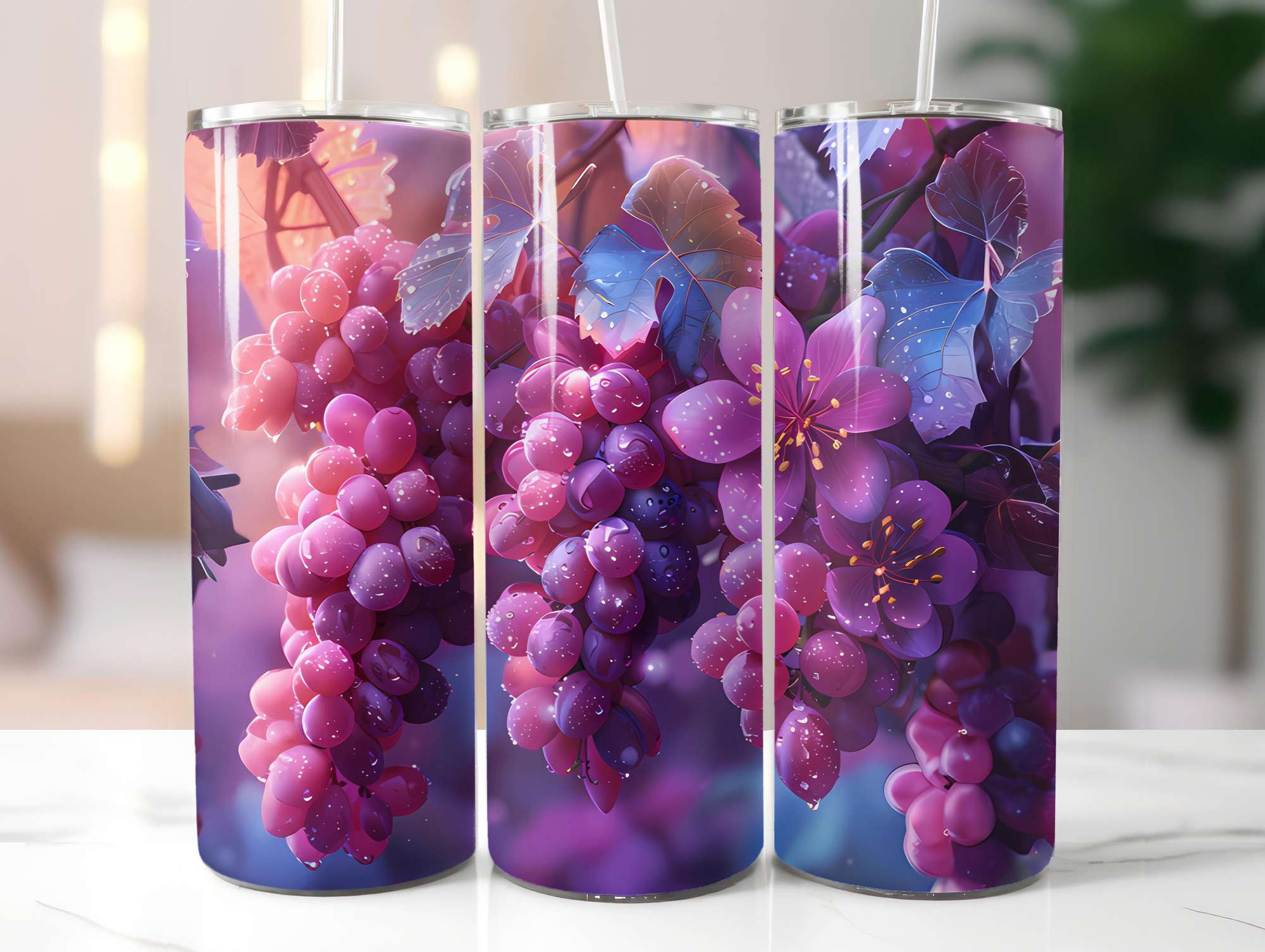 Grape 3 Tumbler Wrap - CraftNest - Digital Crafting and Art