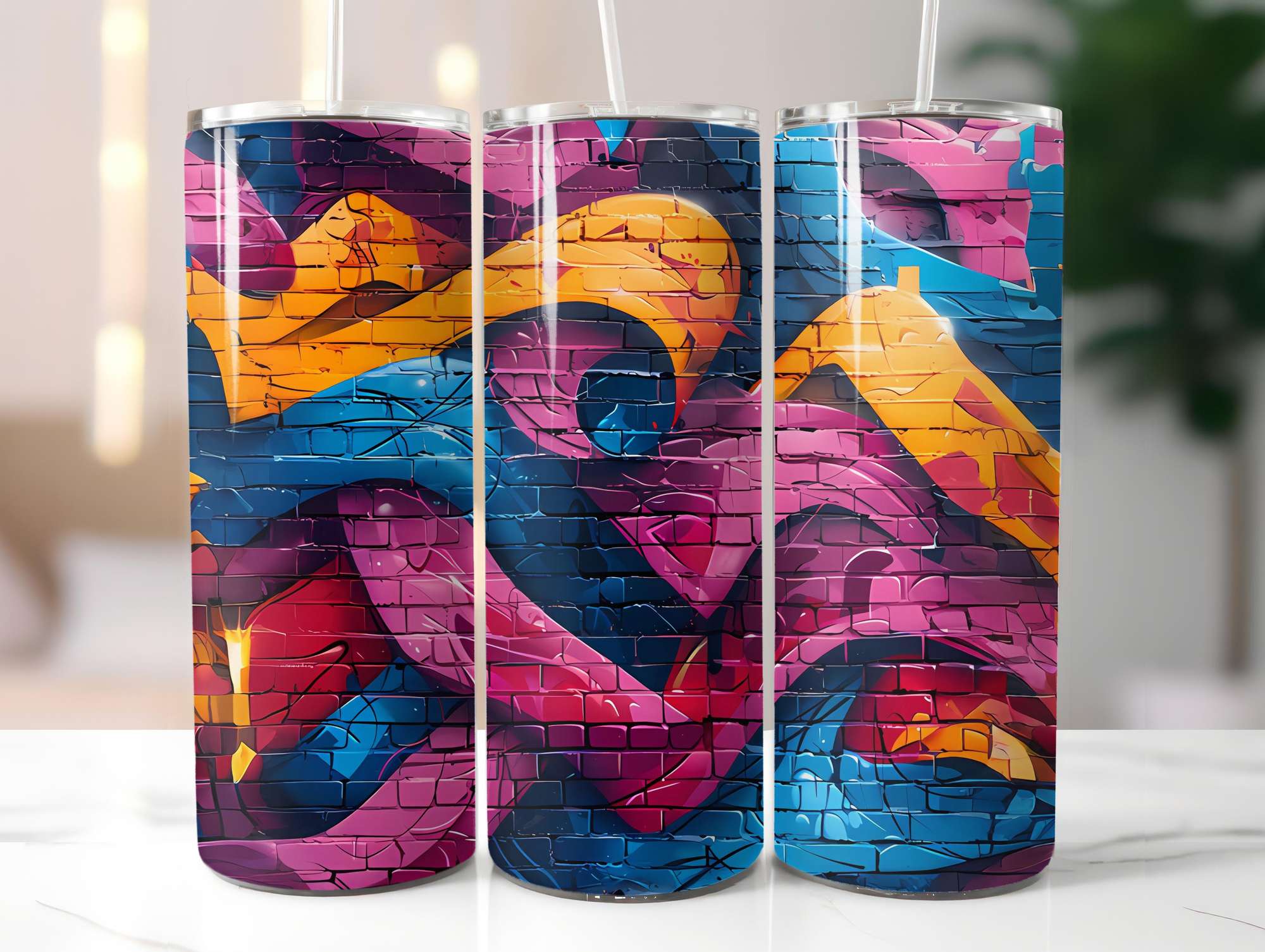 Graphic Graffiti Summer 3 Tumbler Wrap - CraftNest - Digital Crafting and Art