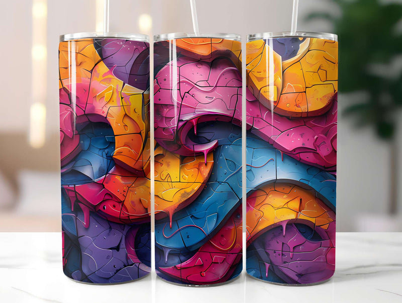Graphic Graffiti Summer 3 Tumbler Wrap - CraftNest - Digital Crafting and Art