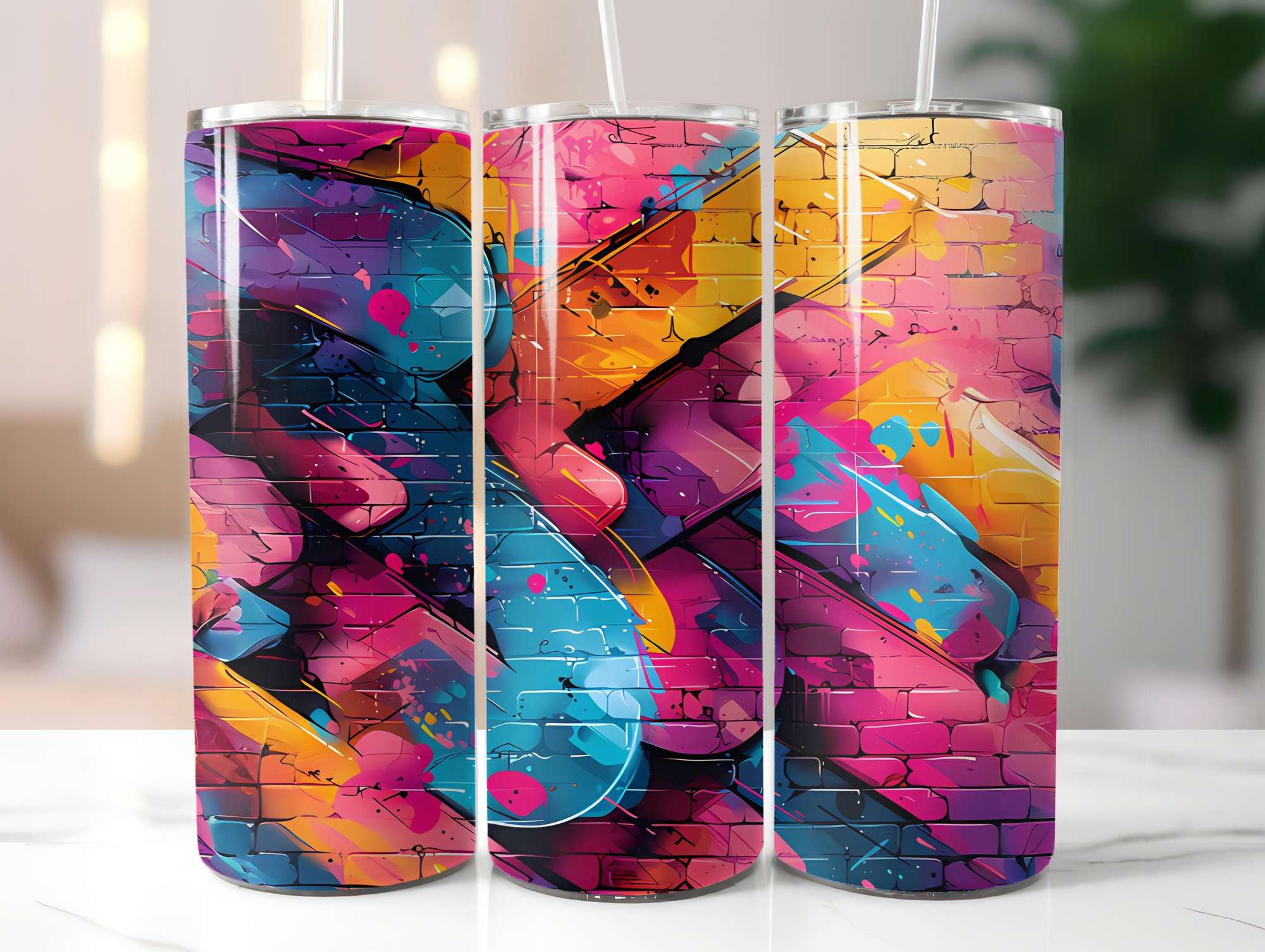 Graphic Graffiti Summer 3 Tumbler Wrap - CraftNest - Digital Crafting and Art