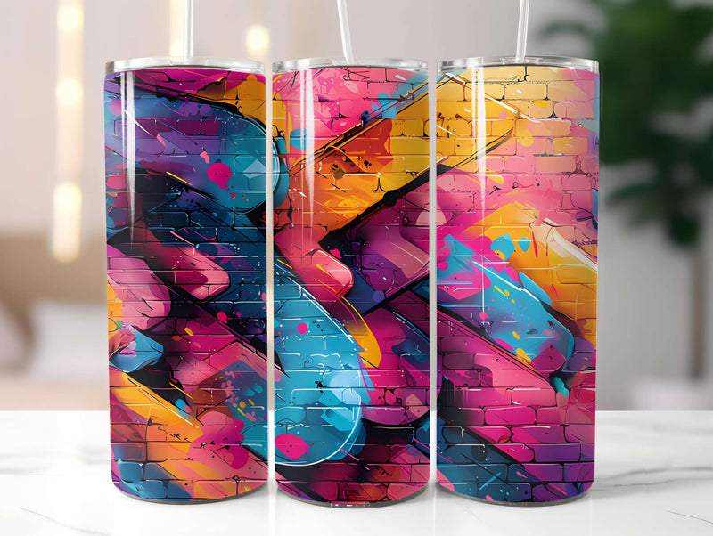 Graphic Graffiti Summer 3 Tumbler Wrap - CraftNest - Digital Crafting and Art