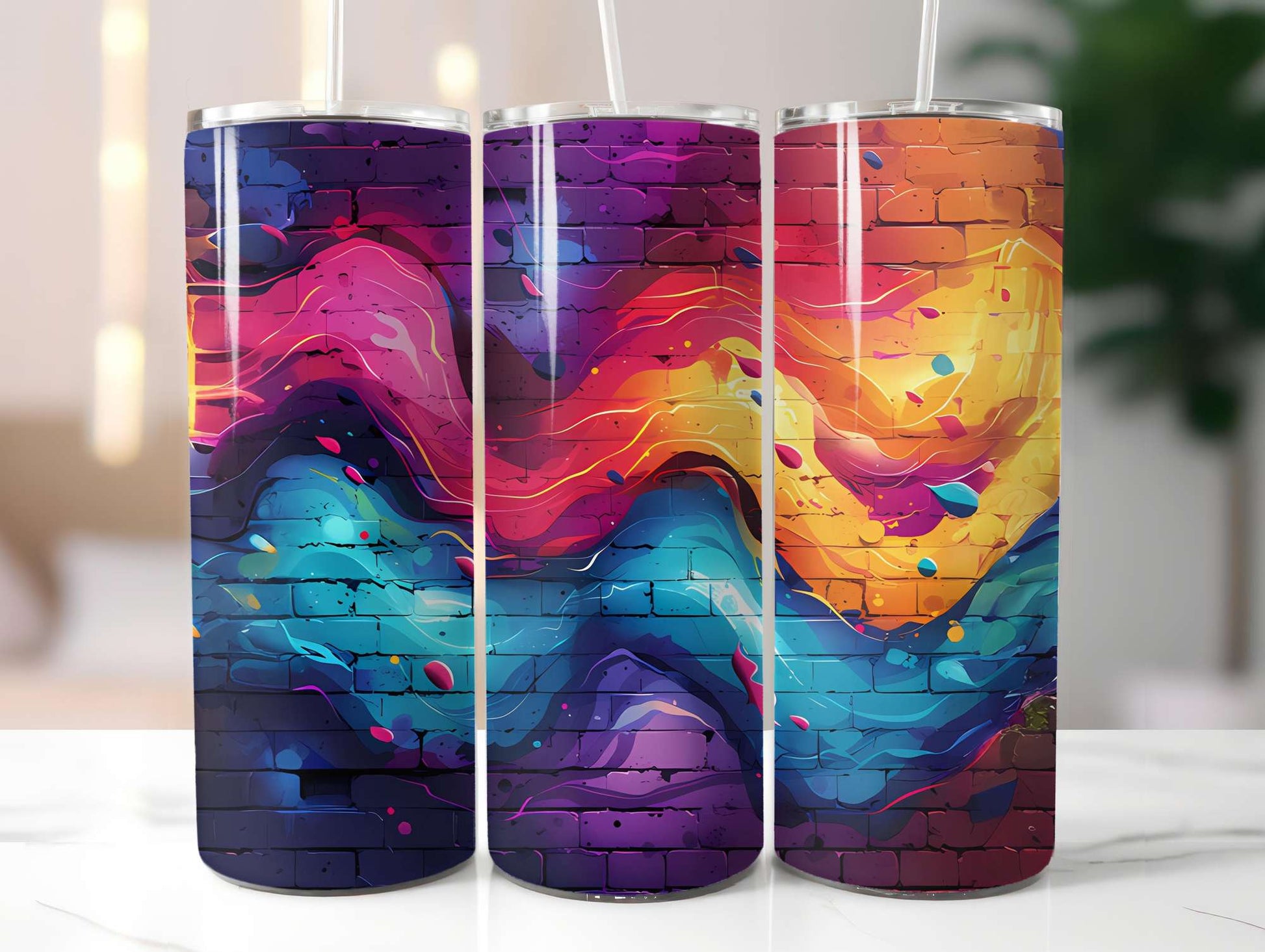 Graphic Graffiti Summer 3 Tumbler Wrap - CraftNest - Digital Crafting and Art