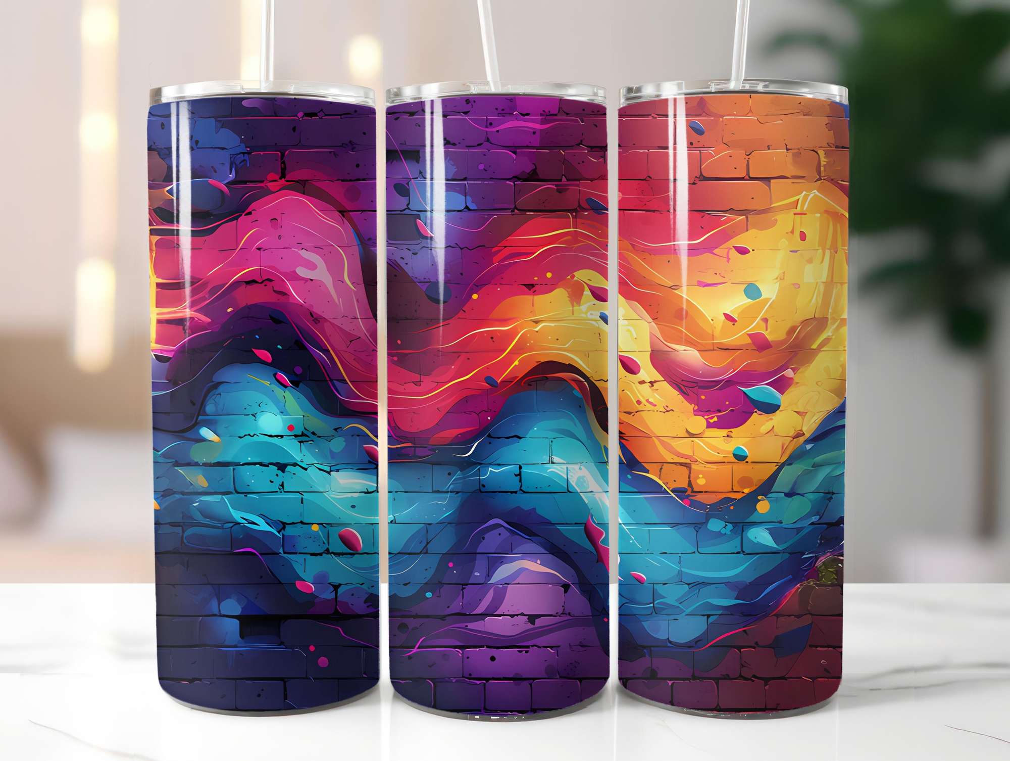 Graphic Graffiti Summer 3 Tumbler Wrap - CraftNest - Digital Crafting and Art
