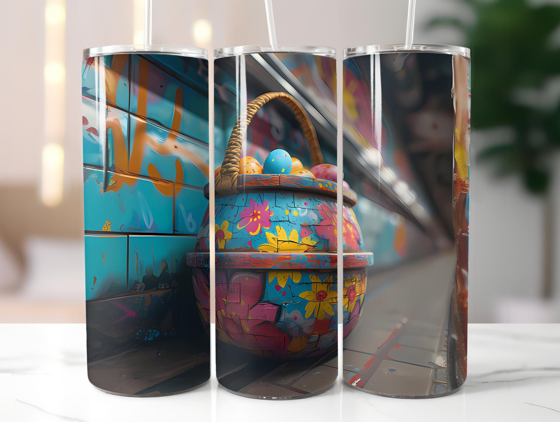 Graphic Graffiti Easter 5 Tumbler Wrap - CraftNest