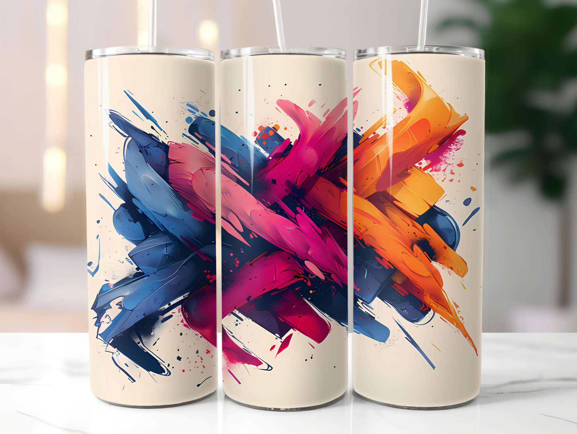 Graphic Graffiti Summer 3 Tumbler Wrap - CraftNest - Digital Crafting and Art