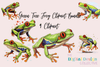 Green Tree Frog Clipart Bundle