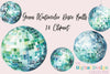 Green Disco Balls Art Clipart Bundle
