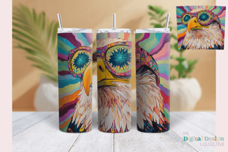 Groovy Eagle Tumbler Wrap Bundle - CraftNest - Digital Crafting and Art