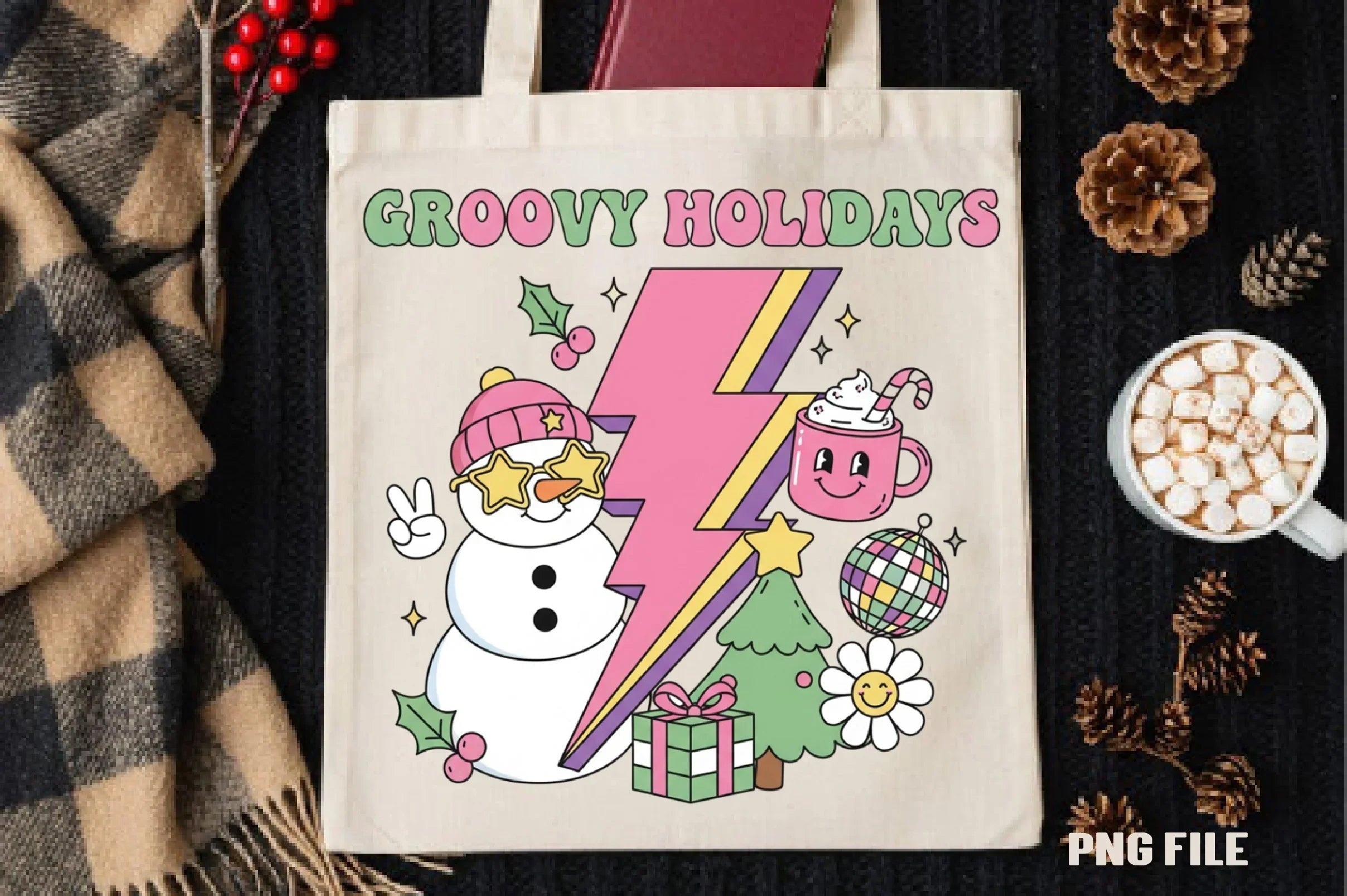 Groovy Holidays Clipart Bundle - CraftNest - Digital Crafting and Art