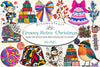Groovy Retro Christmas Clipart Bundle
