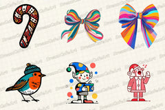 Groovy Retro Christmas Clipart Bundle - CraftNest - Digital Crafting and Art
