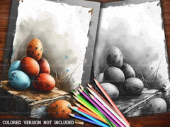 Grunge Easter Coloring Books - CraftNest