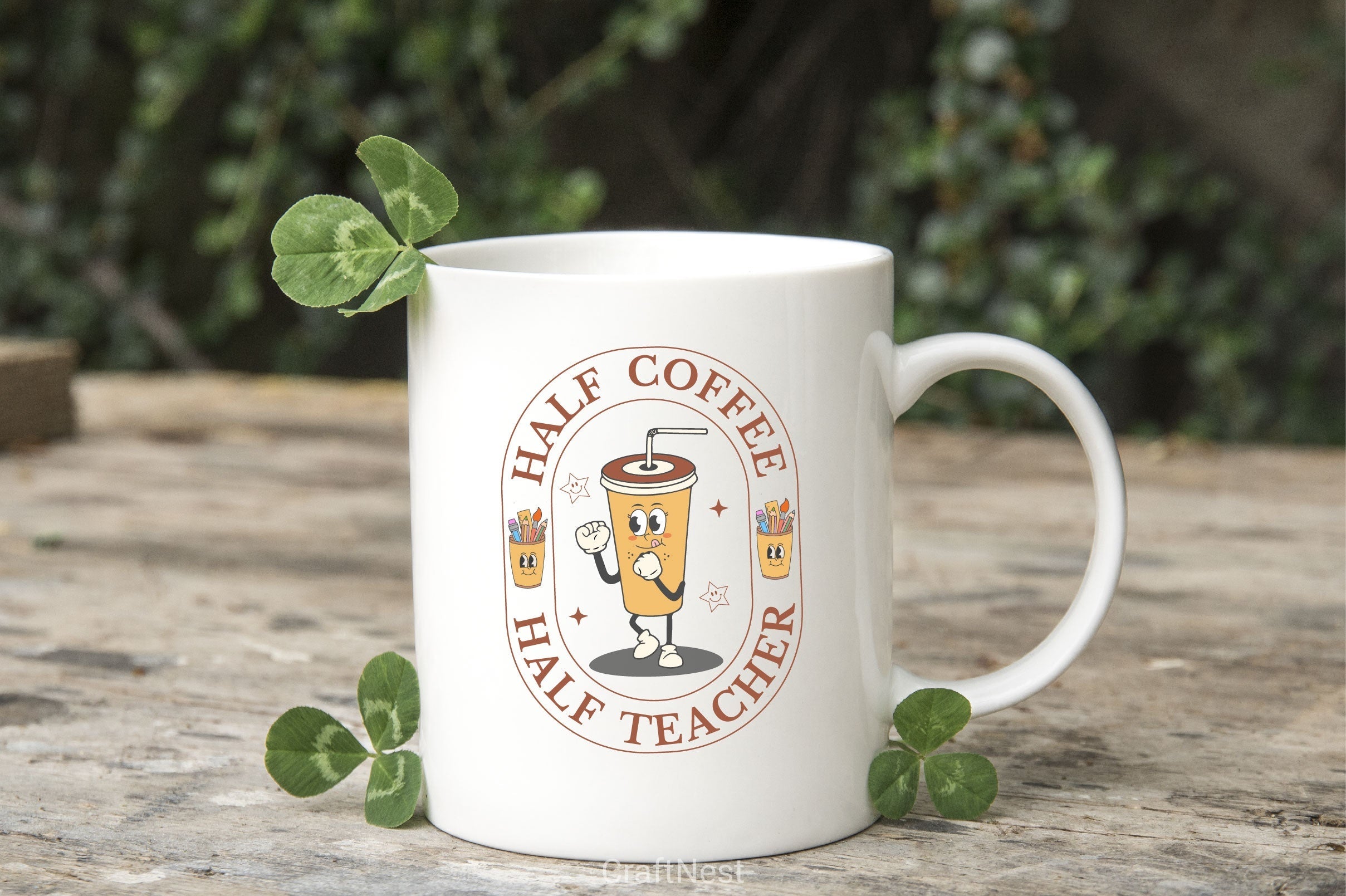 Half Coffee Half Teacher SVG Bundle
