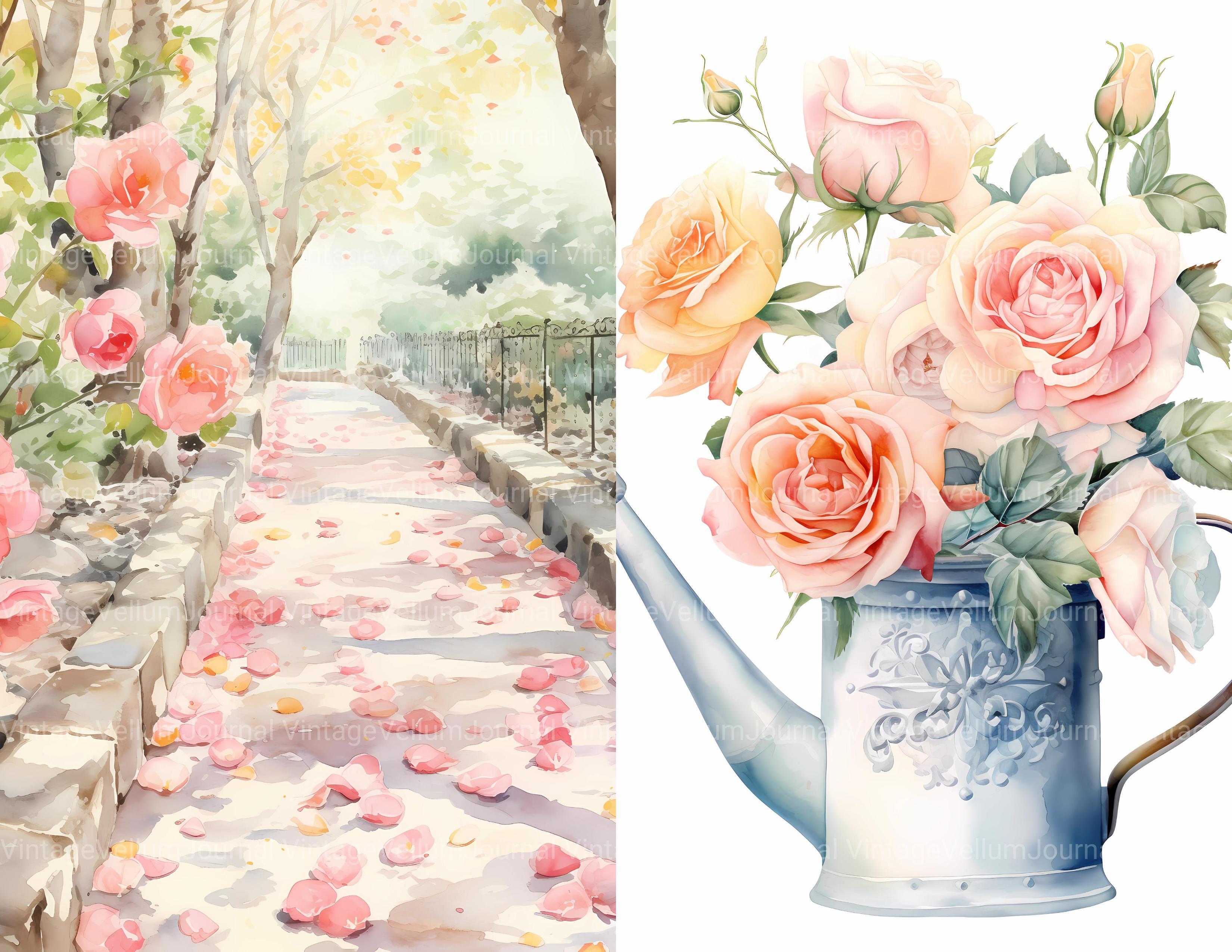 Garden Roses Junk Journal Pages - CraftNest