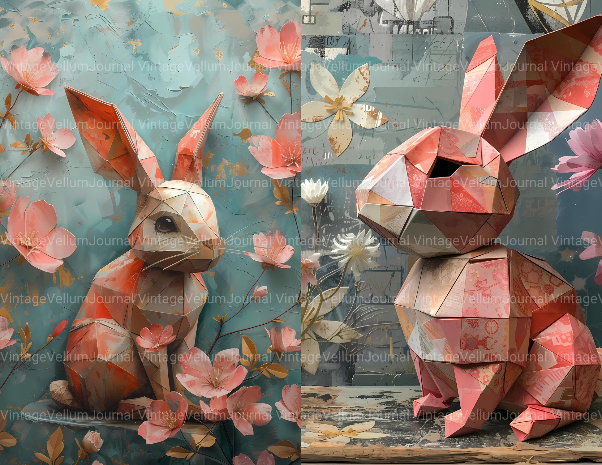 Origami Easter Junk Journal Pages - CraftNest