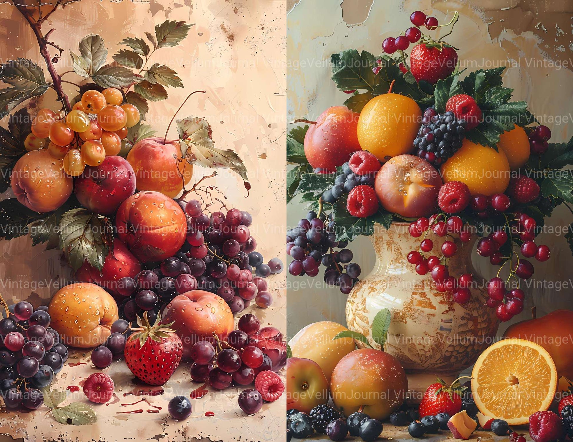 Fruit Salad Junk Journal Pages - CraftNest - Digital Crafting and Art