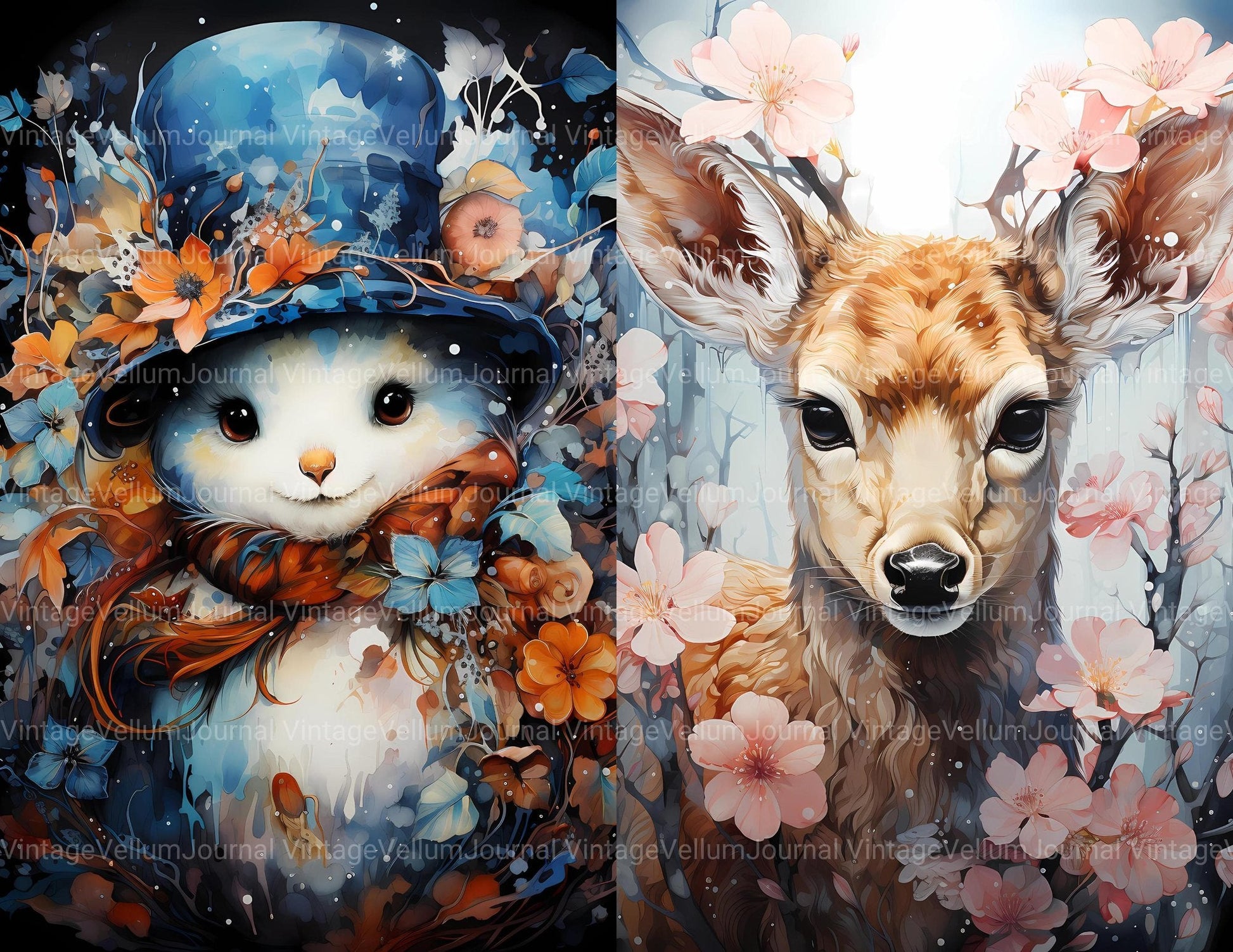 Kawaii Winter Junk Journal Pages - CraftNest