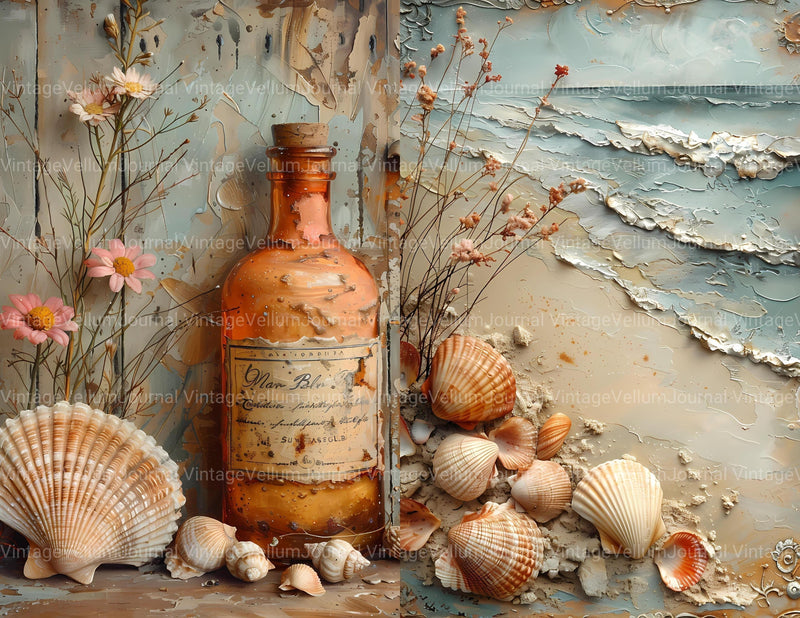 Beachcombing Junk Journal Pages - CraftNest - Digital Crafting and Art