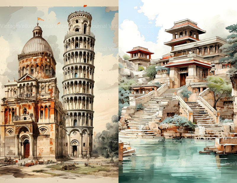 Historical Wonders Junk Journal Pages - CraftNest
