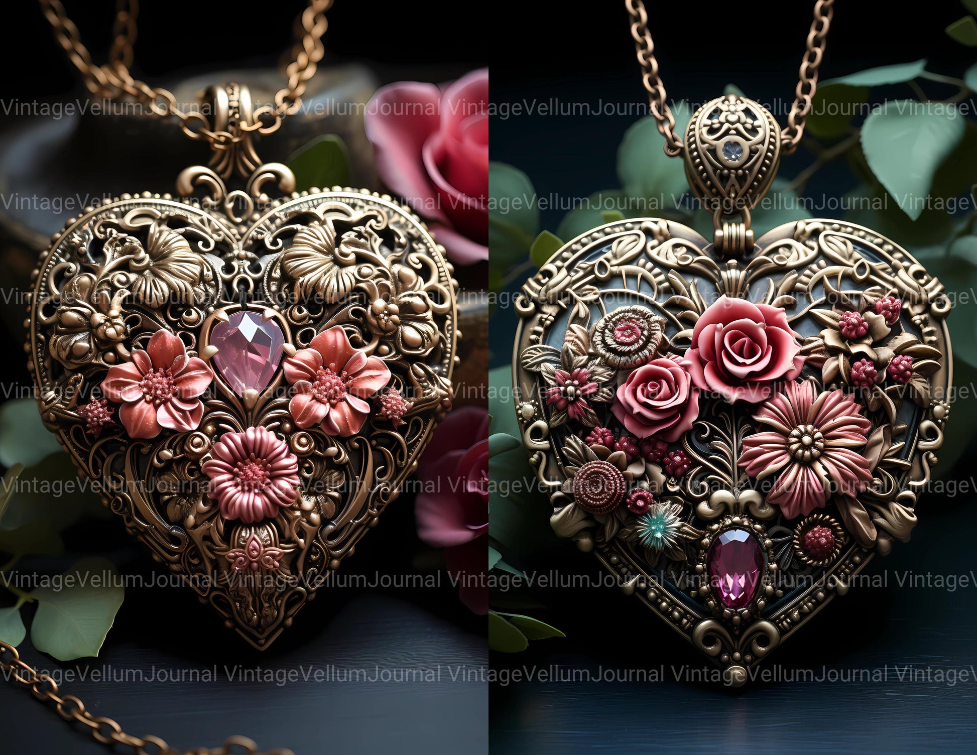 Boho Valentine's Day Junk Journal Pages - CraftNest