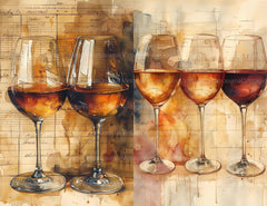 Wine Tasting Junk Journal Pages - CraftNest - Digital Crafting and Art