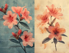 Azaleas Flowers Junk Journal Pages - CraftNest