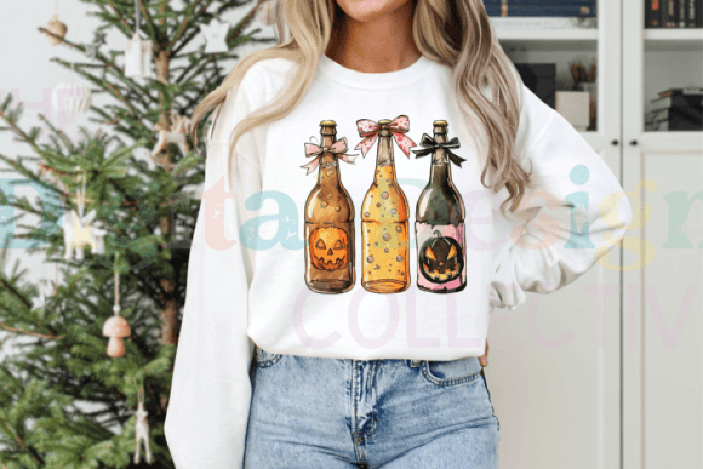 Halloween Coquette Beer Design Clipart Bundle