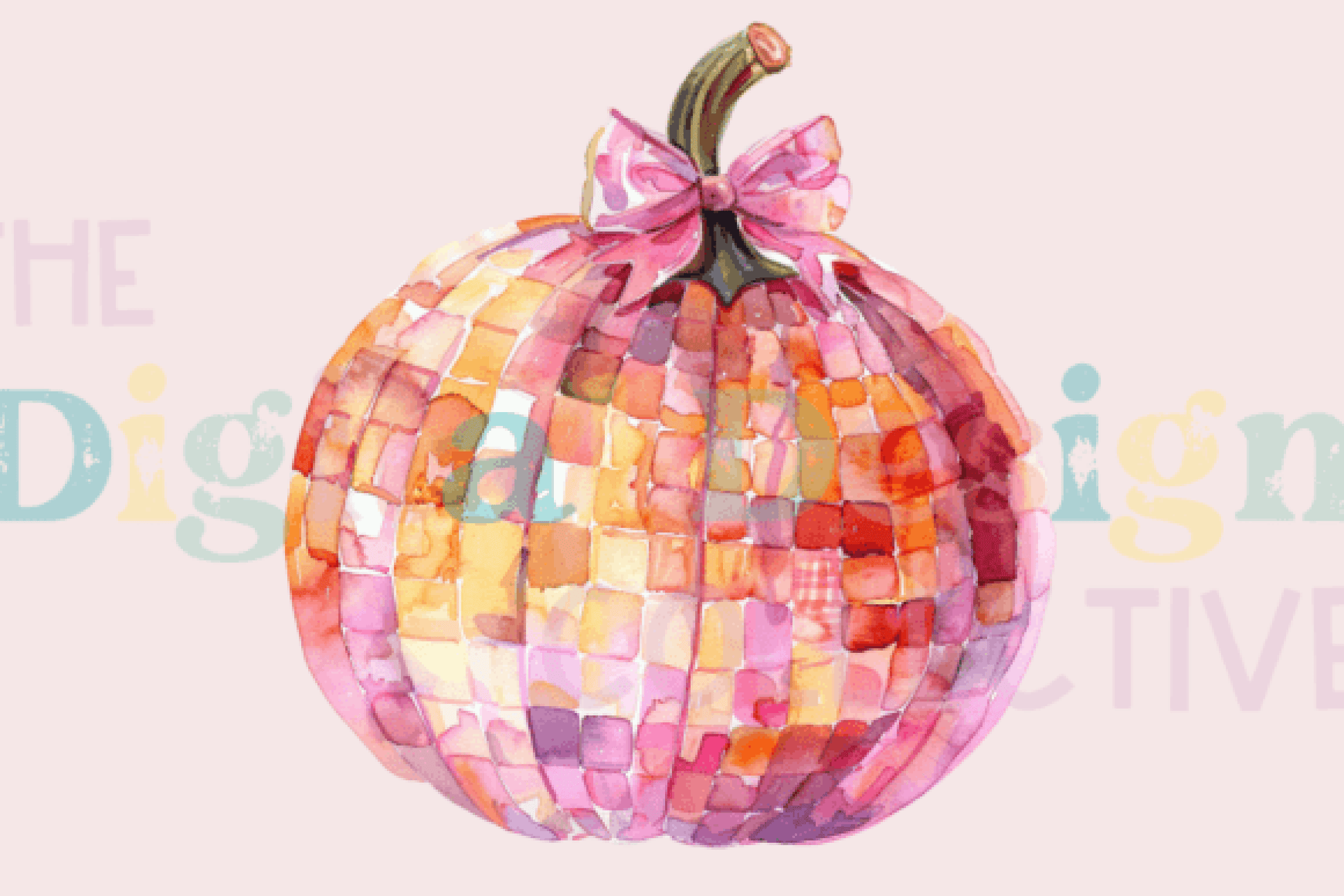 Coquette Pumpkin Bow Disco Clipart Bundle - CraftNest - Digital Crafting and Art