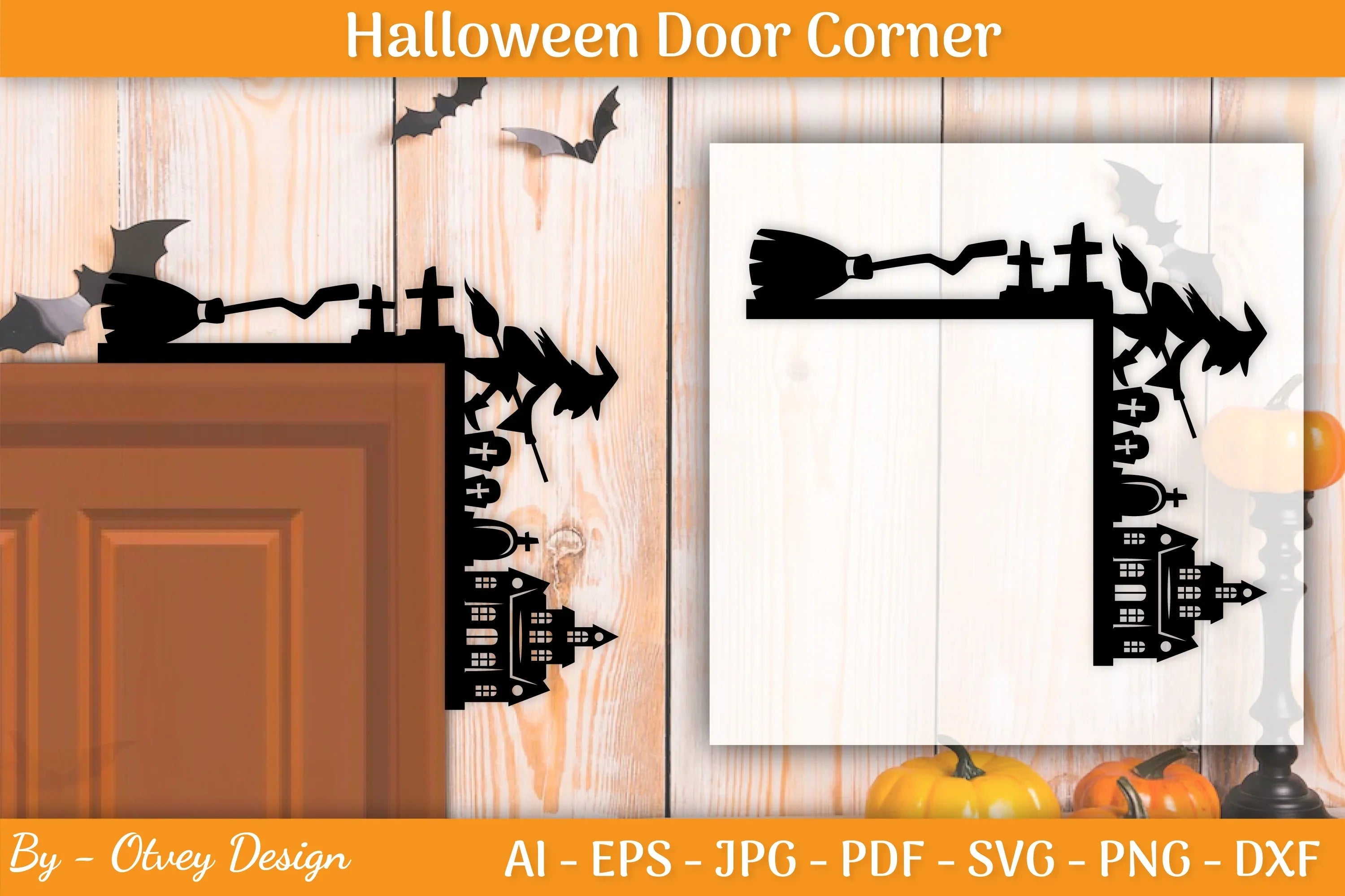 Halloween Door Corner SVG Bundle - CraftNest - Digital Crafting and Art
