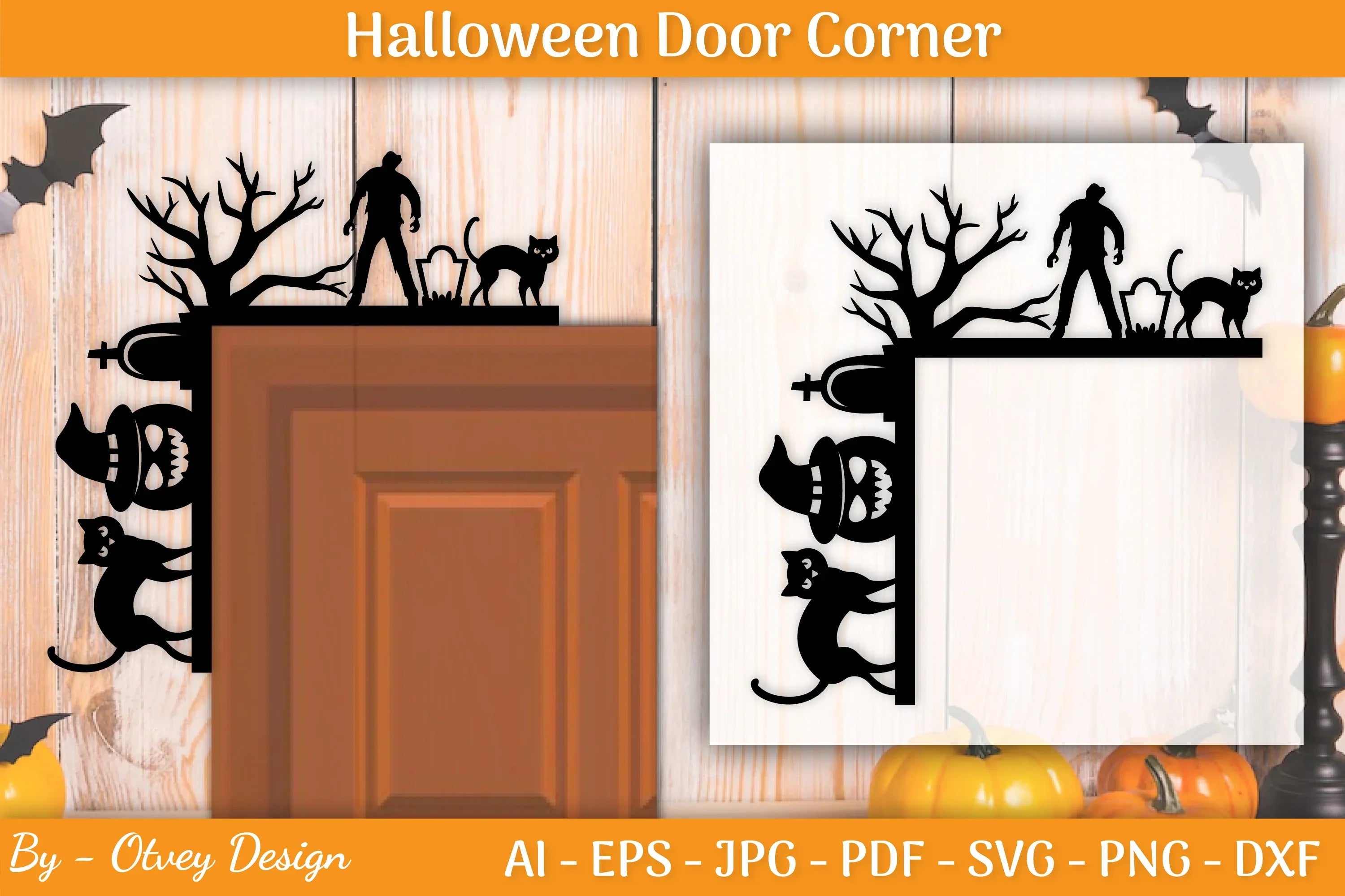 Halloween Door Corner SVG Bundle - CraftNest - Digital Crafting and Art