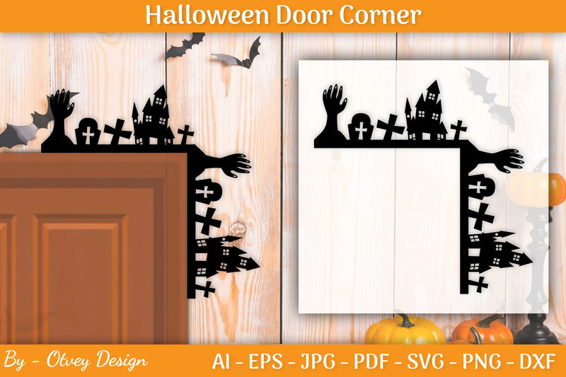 Halloween Door Corner SVG Bundle - CraftNest - Digital Crafting and Art