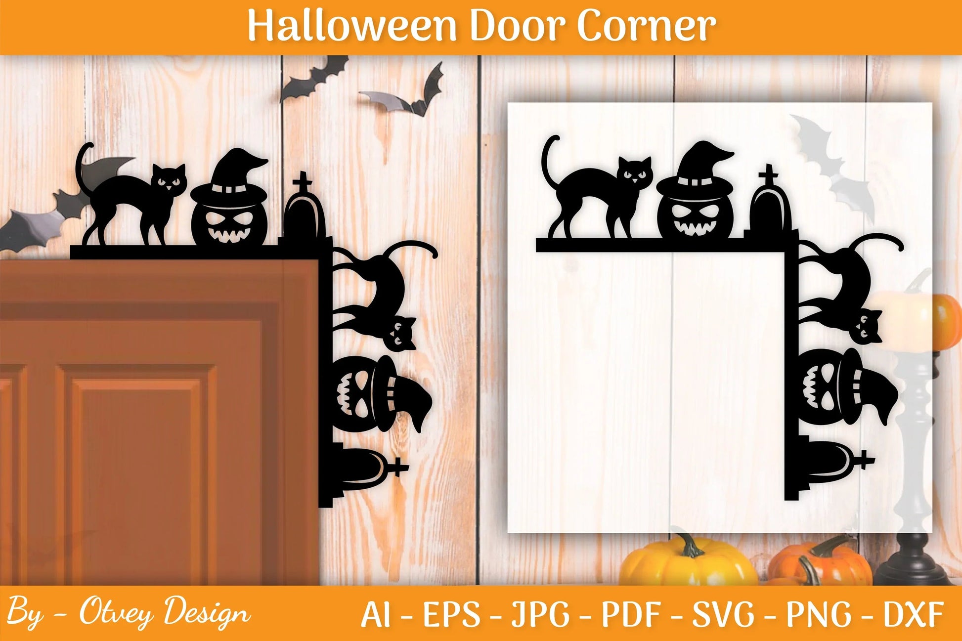 Halloween Door Corner SVG Bundle - CraftNest - Digital Crafting and Art