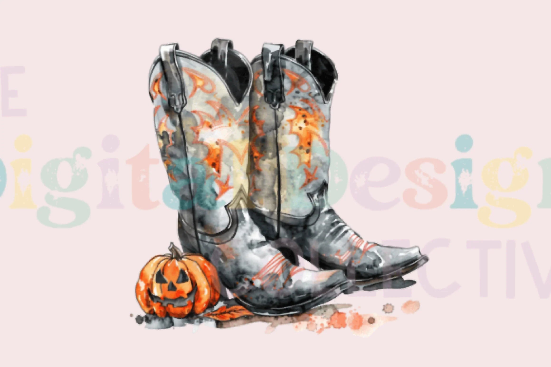 Stylish Halloween Fall Western Boots Clipart Bundle - CraftNest - Digital Crafting and Art