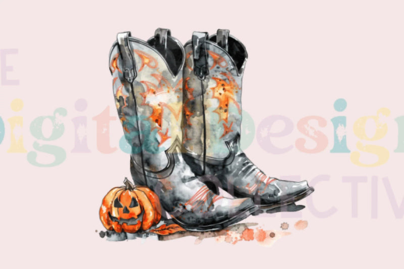 Stylish Halloween Fall Western Boots Clipart Bundle - CraftNest - Digital Crafting and Art