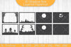 Halloween Scene 3D ShadowBox Layered Papercut SVG Bundle