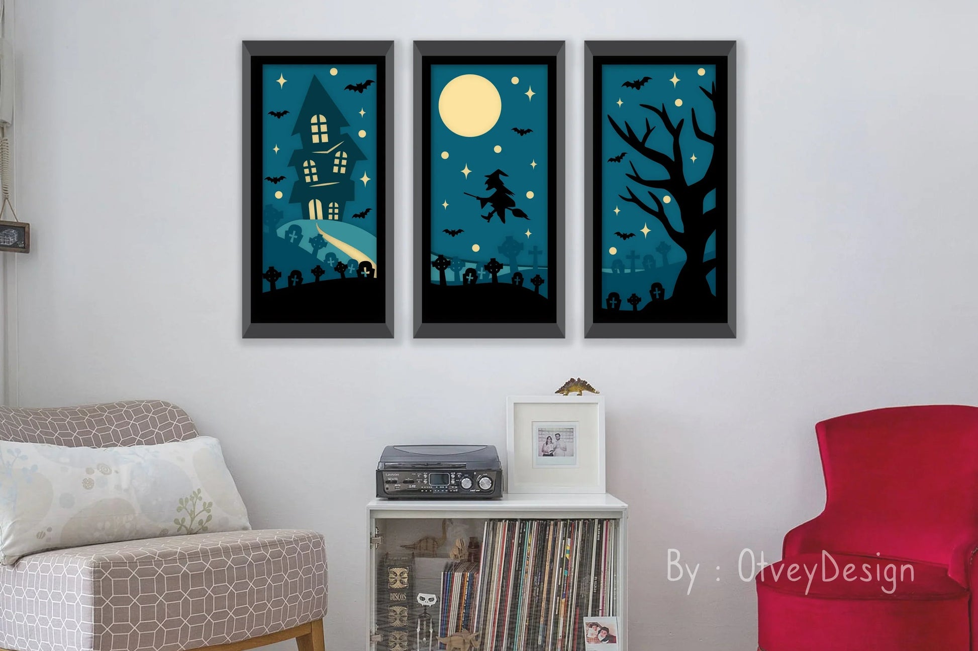 Halloween Scene Layered Papercut SVG Bundle - CraftNest - Digital Crafting and Art
