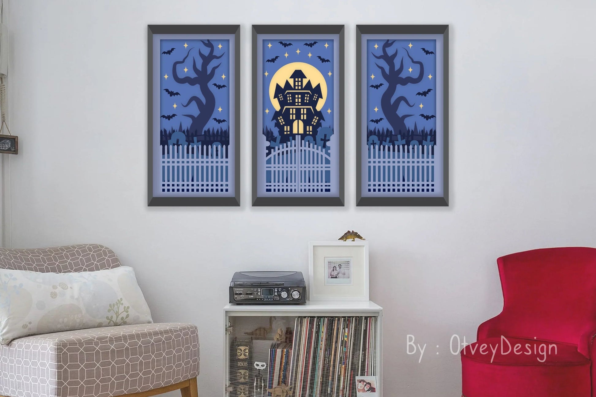 Halloween Scene Layered Papercut SVG Bundle - CraftNest - Digital Crafting and Art