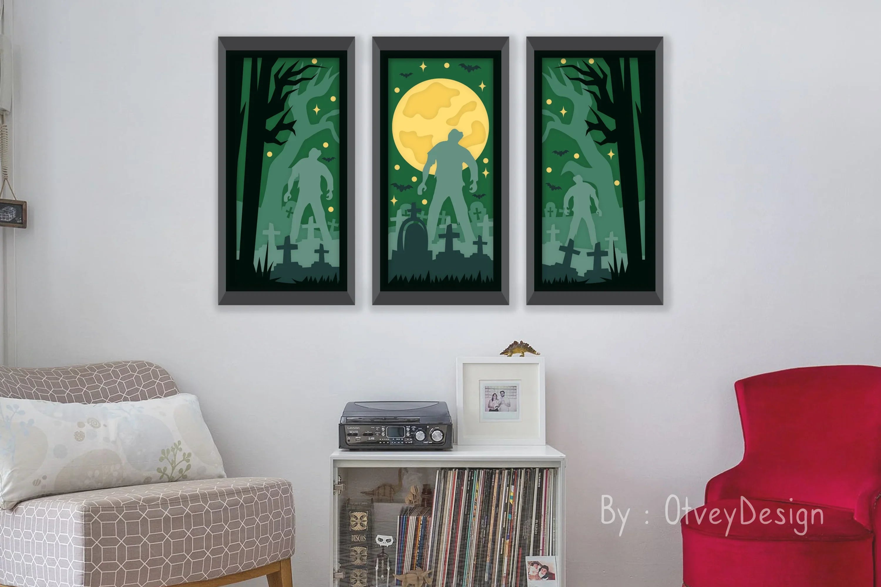 Halloween Scene Continuous Layered Papercut SVG Bundle - CraftNest - Digital Crafting and Art