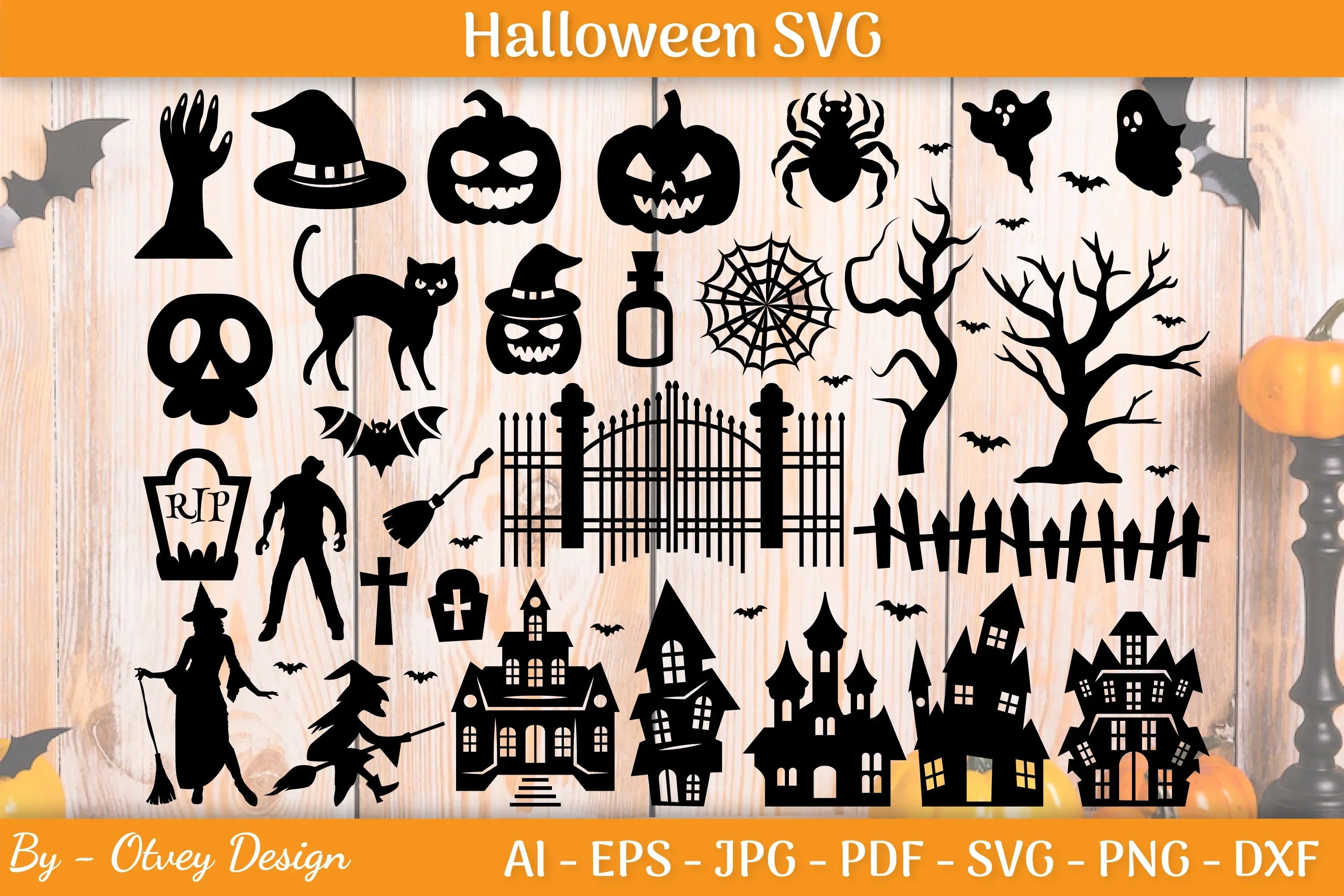 Halloween Silhouette SVG Bundle - CraftNest - Digital Crafting and Art