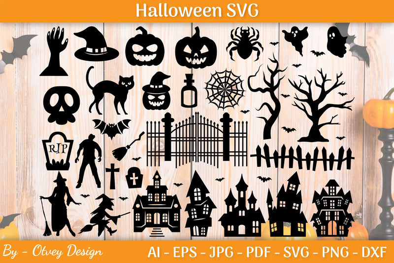 Halloween Silhouette SVG Bundle - CraftNest - Digital Crafting and Art