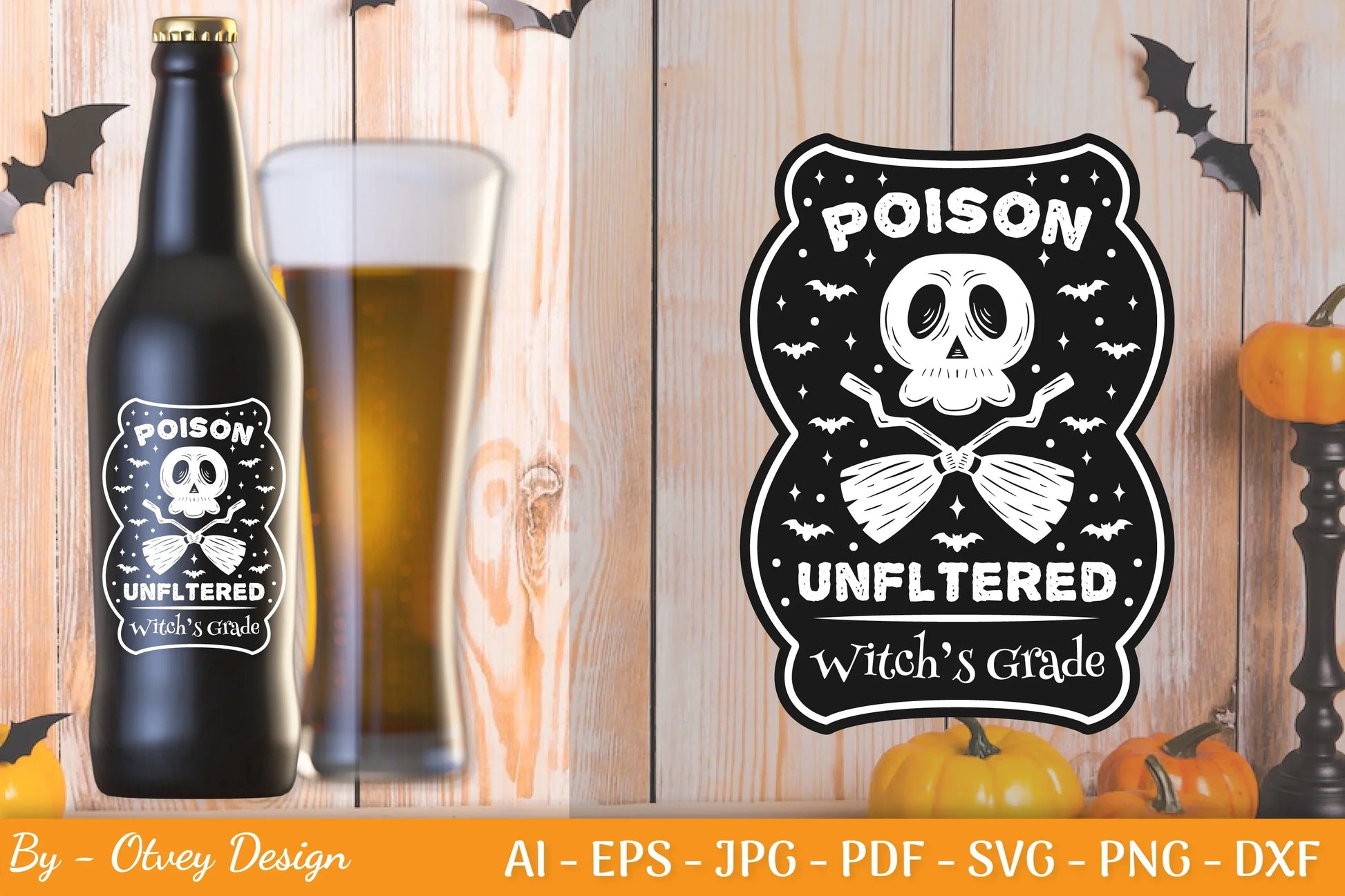 Halloween Spooky Label SVG Bundle - CraftNest - Digital Crafting and Art