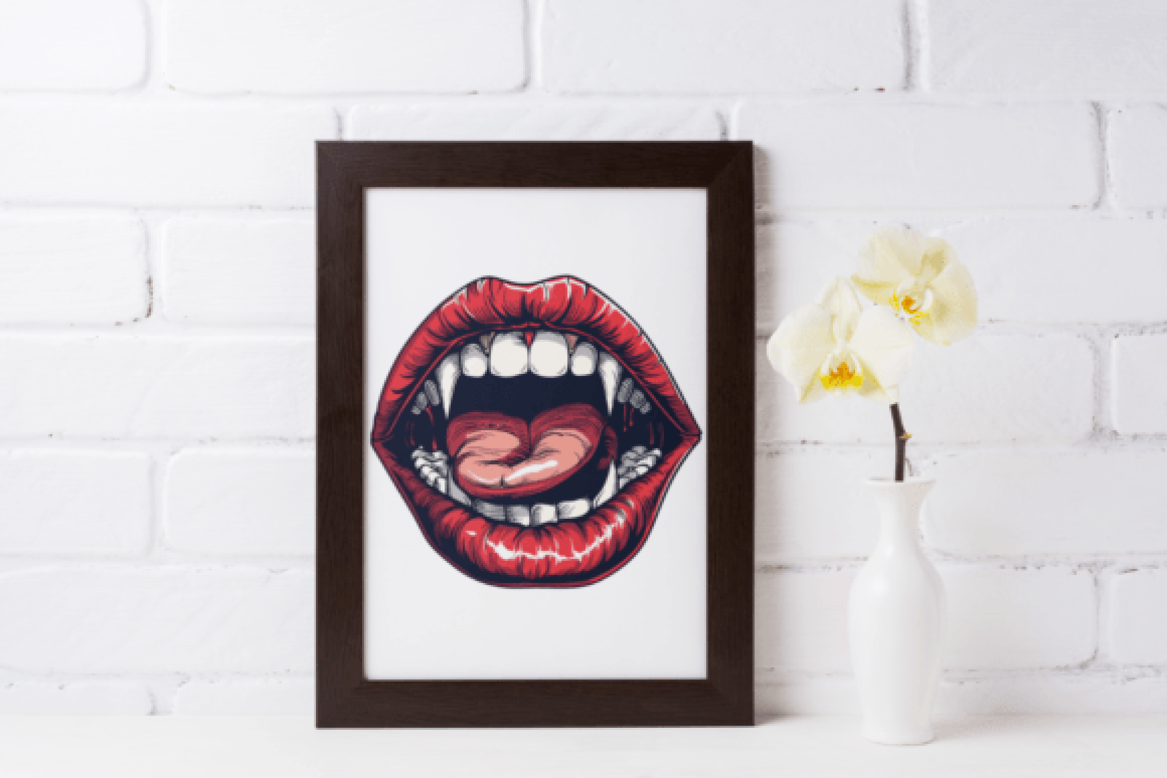 Vampire Lips Halloween Clipart Bundle
