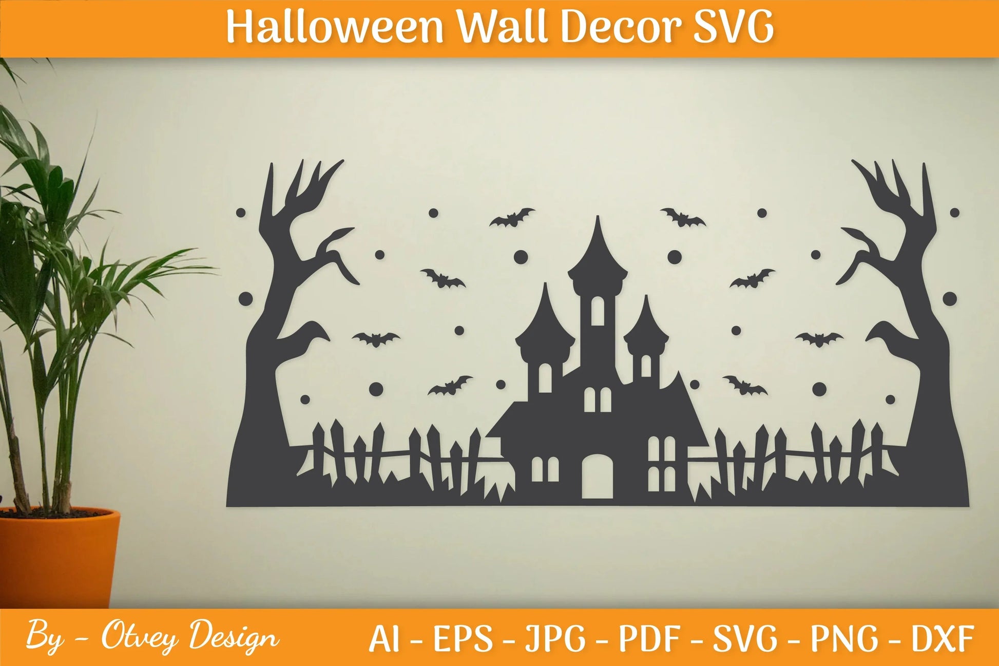 Halloween Wall Decor Silhouette SVG Bundle - CraftNest - Digital Crafting and Art