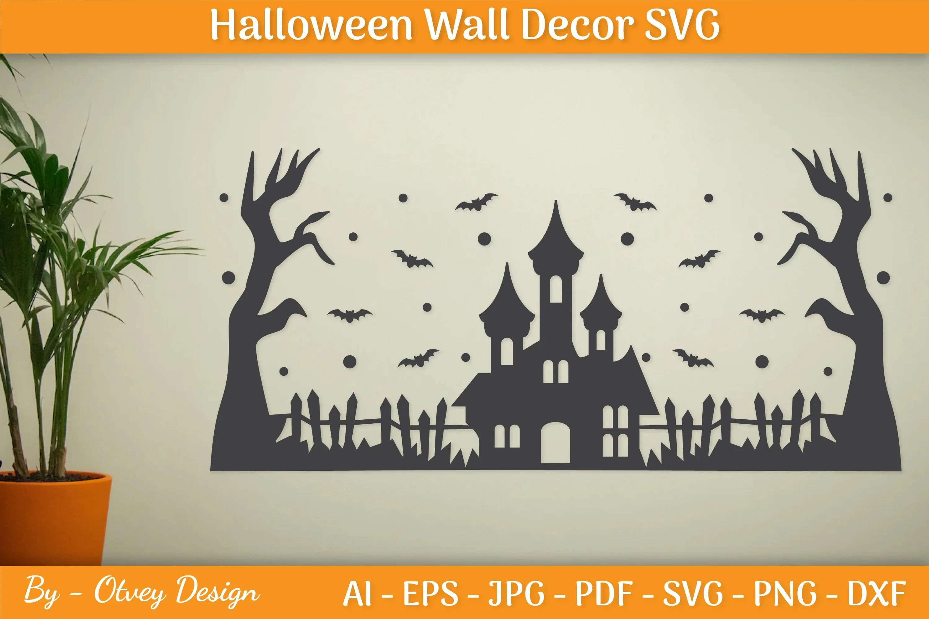 Halloween Wall Decor Silhouette SVG Bundle - CraftNest - Digital Crafting and Art