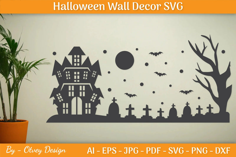 Halloween Wall Decor Silhouette SVG Bundle - CraftNest - Digital Crafting and Art